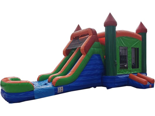 Combo Bounce House Blue Green Red